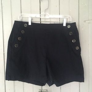 a new day | Navy Blue Sailor Shorts High Waist